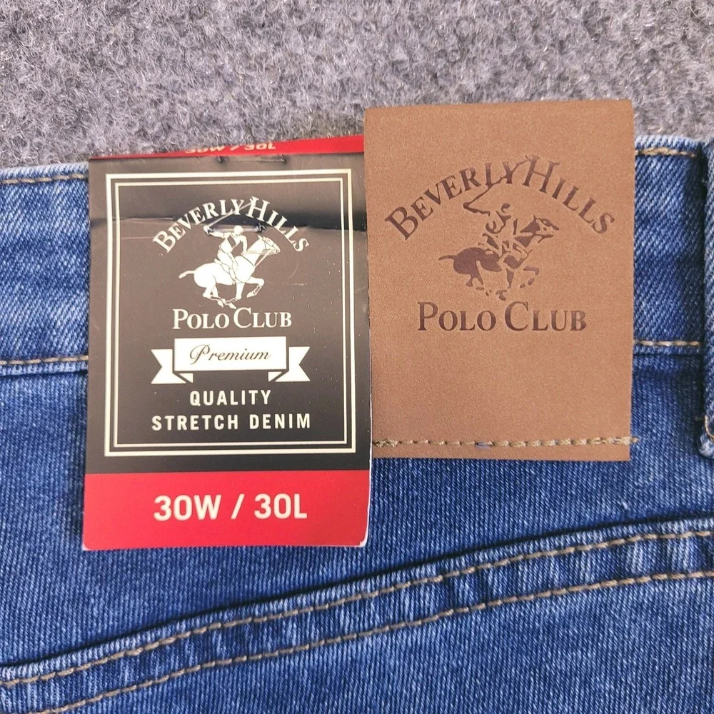 NWT Beverly Hills‎ Polo Club Jeans Mens 30x30 Slim Modern Stretch Tapered
